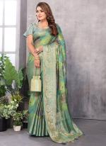 Silk Green Festival Wear Weaving Saree